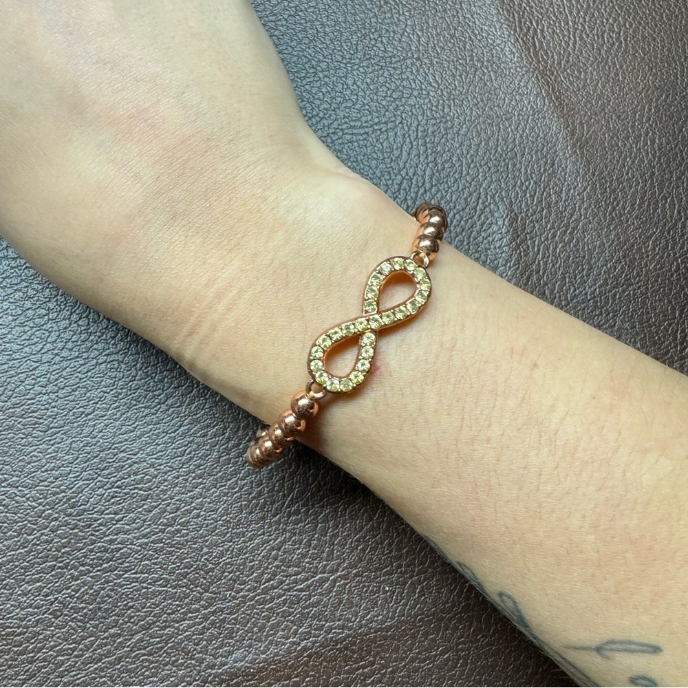 Rose Gold Plated Infinity Bracelet